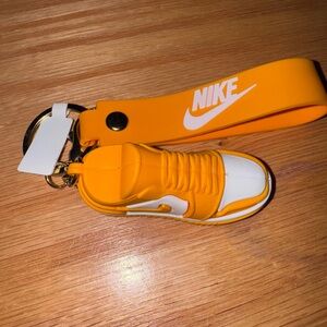 Nike Bright Orange and White Sneaker Keychain